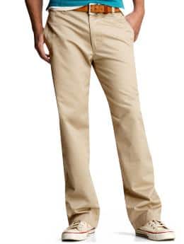 Gap Stressfree relaxed fit flat front khakis