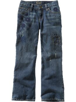 Gap Embroidered boot cut jeans