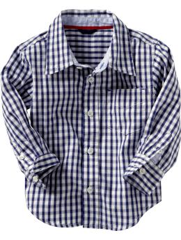 Gap Long-sleeved gingham plaid shirt