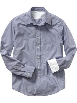 Gap Long-sleeved railroad stripe shirt