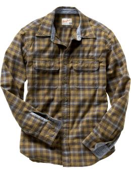 Gap Long-sleeved plaid flannel shirt