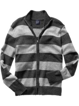 Gap Rugby striped full zip sweater