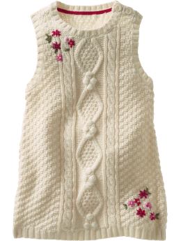 Gap Aran embroidered cable knit dress