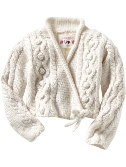 Gap Hand knit cable wrap sweater