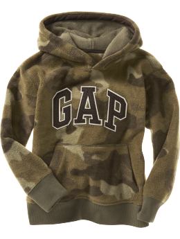 Gap Camo arch logo fleece hoodie
