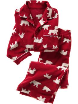 Gap Polar bear fleece pajama set