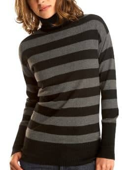 Gap Striped cotton cashmere turtleneck sweater