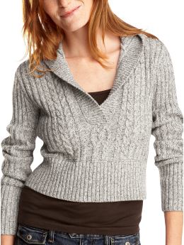 Gap Cropped cable knit hoodie