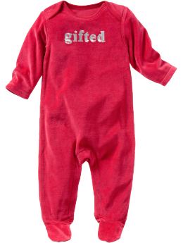 Gap Velour gifted footed one-piece
