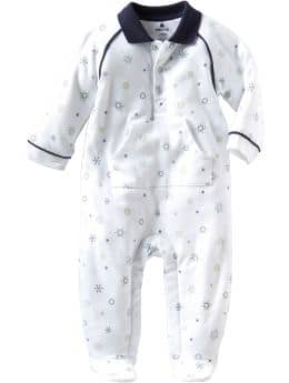 Gap Long-sleeved snowflake footed one-piece