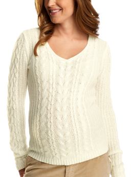 Gap Long-sleeved v-neck cable sweater