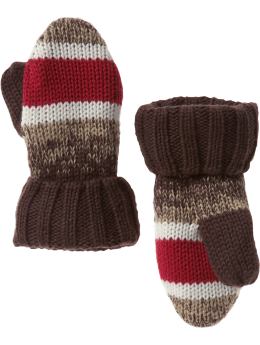 Gap Striped sweater mittens