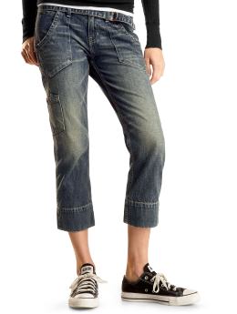 Gap Cropped utility jeans