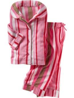 Gap Fleece striped pajama set