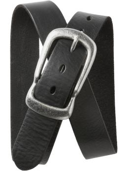 Gap Leather rectangular buckle belt