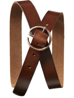 Gap Leather paperclip buckle belt