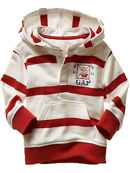 Gap Nautical rugby striped hoodie