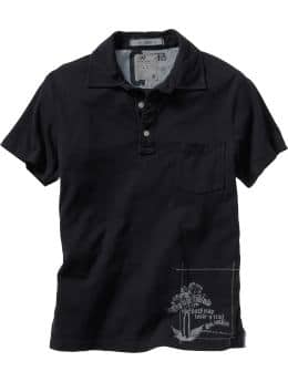 Gap Short-sleeved airbrushed graphic polo