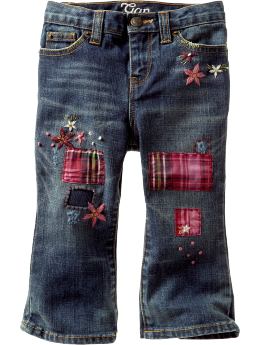 Gap Holiday patch jeans