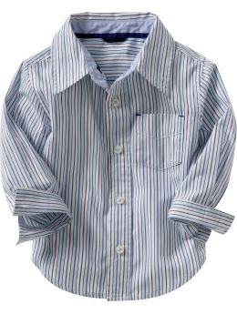 Gap Long-sleeved blue striped shirt