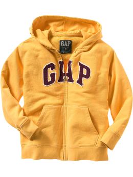 Gap Zip front arch logo hoodie