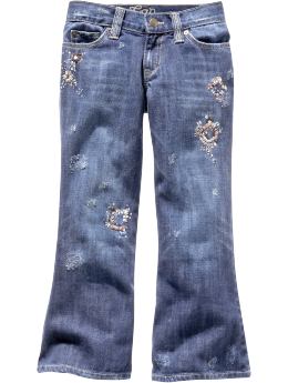 Gap Embroidered sequin jeans