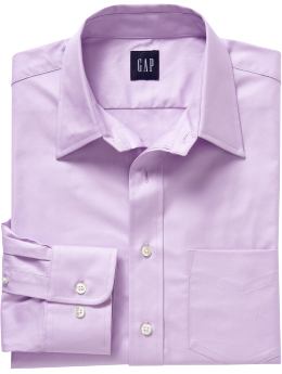 Gap Long-sleeved premium fitted solid shirt