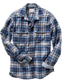 Gap Long-sleeved flannel plaid shirt