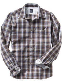 Gap Long-sleeved tartan plaid shirt