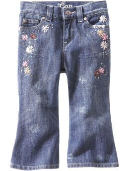 Gap Metallic embroidered jeans