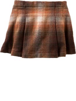 Gap Wool pleated plaid skirt