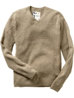 Gap Ribbed v-neck sweater