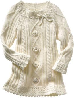 Gap Cable knit ribbon sweater dress