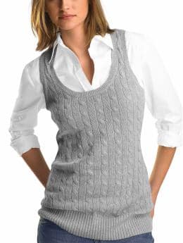 Gap Long cable knit vest