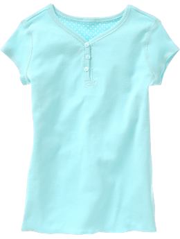 Gap Short-sleeved henley pajama top