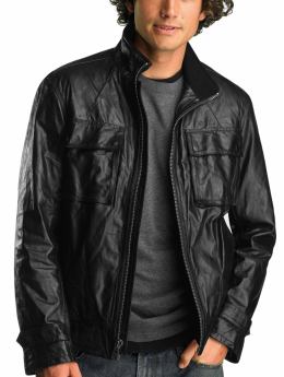 Gap Leather flap pocket jacket