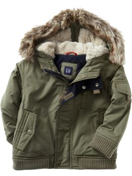Gap Faux fur zip hood jacket