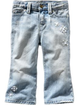 Gap Snowflake straight leg jeans