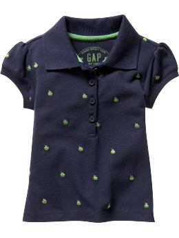 Gap Puff sleeve embroidered polo