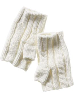 Gap Fingerless cable knit gloves