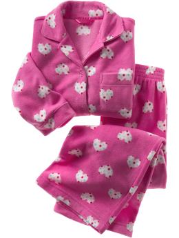 Gap Fleece heart pajama set