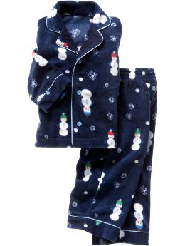 Gap Snowman fleece pajama set