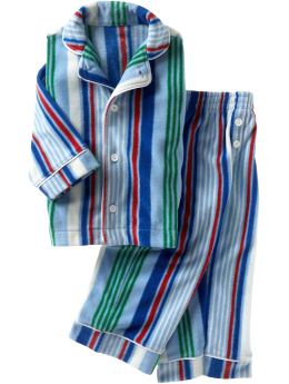 Gap Fleece striped pajama set