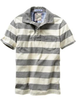 Gap Short-sleeved bold striped pocket polo