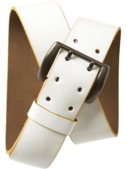 Gap Double prong white leather belt