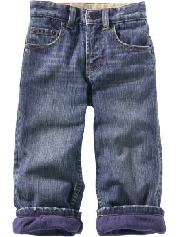 Gap Fleece lined loose fit light jeans