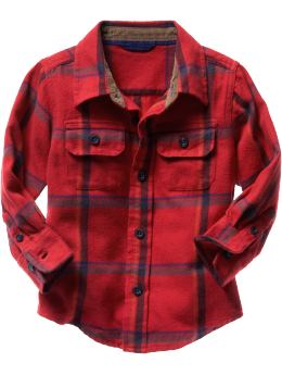 Gap Long-sleeved plaid flannel shirt