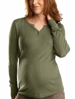 Gap Long-sleeved variegated notched T