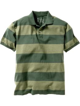 Gap Short-sleeved rugby striped pique polo